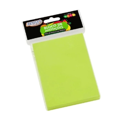 BLOCO ADESIVO LEMBRETE 76X102 VERDE NEON 100F BA7504 - BRW