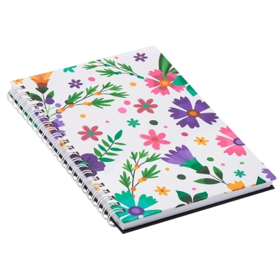 CADERNO ESPIRAL 1/4 CAPA DURA 80F 130X188MM BRANCO BOTANICA SOUL NB4040 - BRW