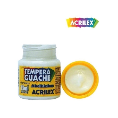 TINTA GUACHE 15ML BRANCA 02015 519 - ACRILEX