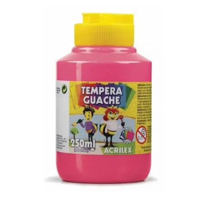 TINTA GUACHE 250ML ROSA 02025 537 - ACRILEX