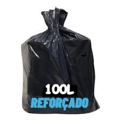 SACO LIXO 105L PRETO 75X85X0,35 REFORCADO PCT/100 - RAMPLAST