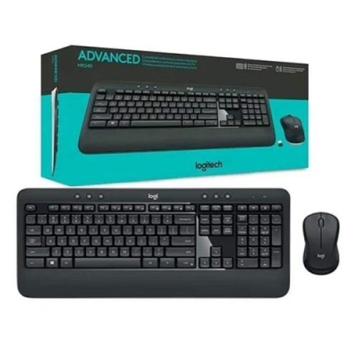 KIT TECLADO E MOUSE USB S/FIO ADVANCED - TECLADO C/APOIO DE MAO C/PILHA MK540 - LOGITECH