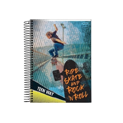 CADERNO ESPIRAL UNIVERSITARIO CAPA DURA 10 MATERIAS 200F TEEN WAY 59359 - JANDAIA