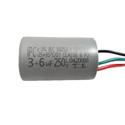 CAPACITOR 12UF 4+8 127V 3 FIOS - TSL