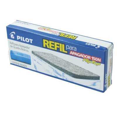 REFIL P/ APAGADOR QUADRO BRANCO CX/3 150N FLIP TOP - PILOT