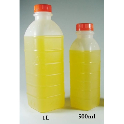 FRASCO PLASTICO 500ML LEITOSO QUADRADA C/ TAMPA - MULTPLAST