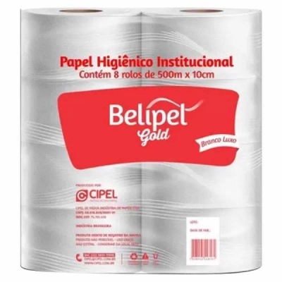 PAPEL HIGIENICO 300M BRI GOLD C/8 ROLOS - BELIPEL