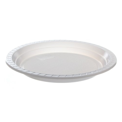 PRATO DESCARTAVEL 18CM PLASTICO BRANCO PCT/10 PR-18 - COPOPLAST