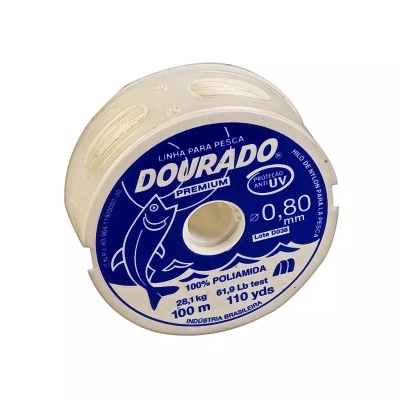 LINHA PESCA NYLON 0,80MM 100M DP080 - DOURADO