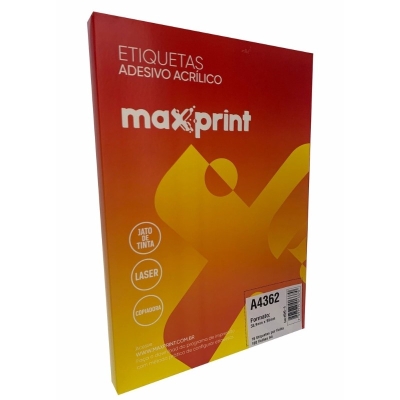 ETIQUETA INK A4362 33,9MM X 99MM 16 ETIQ/FOLHA C/100 FOLHAS - MAXPRINT