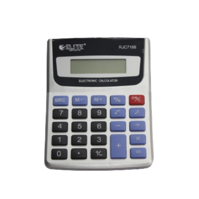 CALCULADORA DE MESA PEQUENA PRATA 8 DIGITOS RJC7188 - ELITE