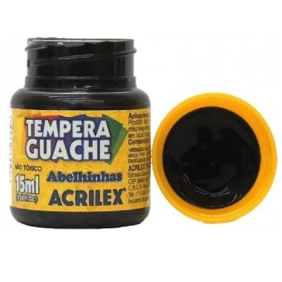 TINTA GUACHE 15ML PRETA 02015 520 - ACRILEX