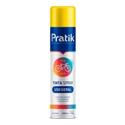 TINTA SPRAY AMARELO 400ML/190G - PRATIK