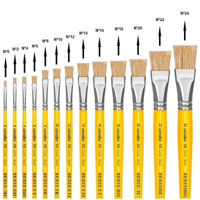 PINCEL PINTURA ARTES AMARELO GRANDE 456 N04 - CONDOR