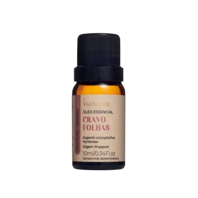 OLEO ESSENCIAL 10ML CRAVO FOLHAS - VIA AROMA