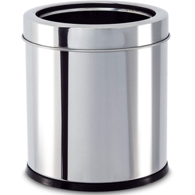 LIXEIRA 5,4L 18,5X20CM INOX REDONDA C/ ARO 3033/202 - BRINOX