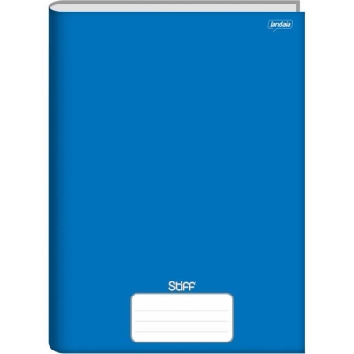 CADERNO BROCHURA 1/4 CAPA DURA 48F AZUL STIFF 00048 - JANDAIA