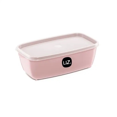 POTE 1,5L PLASTICO RETANGULAR ROSA UZ225-RS - UZ