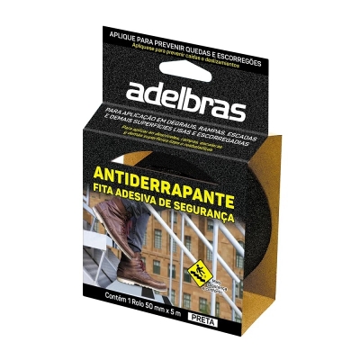 FITA ANTIDERRAPANTE PRETA 50X5M - ADELBRAS