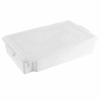 CAIXA GOURMET 11,5L PLASTICO RETANGULAR BRANCA 915 - SANTANA