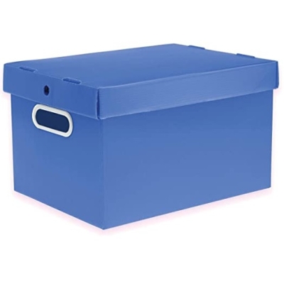 CAIXA ORGANIZADORA POLIONDA MEDIA 360X265X230 AZUL 7011AZ - POLYCART