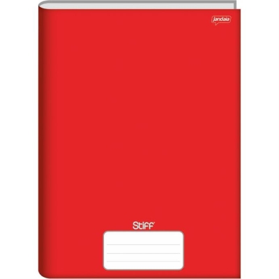 CADERNO BROCHURAO UNIVERSITARIO CAPA DURA 48F VERMELHO STIFF 00059 - JANDAIA