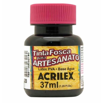 TINTA PVA FOSCA ARTESANATO 37ML PRETA 03240 520 - ACRILEX