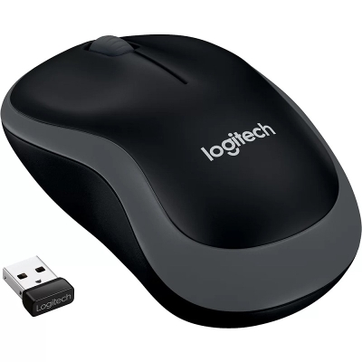 MOUSE USB S/ FIO CINZA/PRETO C/ PILHA M185 - LOGITECH