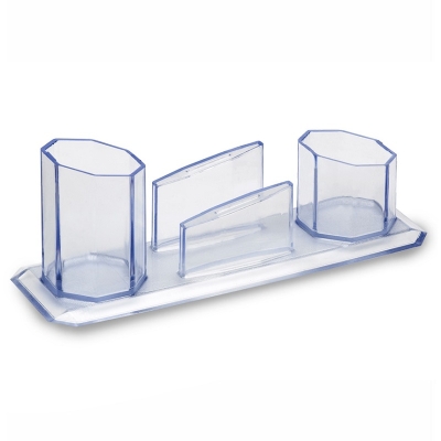 PORTA LAPIS/CLIPS/LEMB 3X1 CRISTAL 10250016 - WALEU