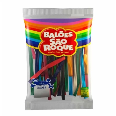 BOLA SOPRAR CANUDO CORES SORTIDA PCT/50 260SR - SAO ROQUE