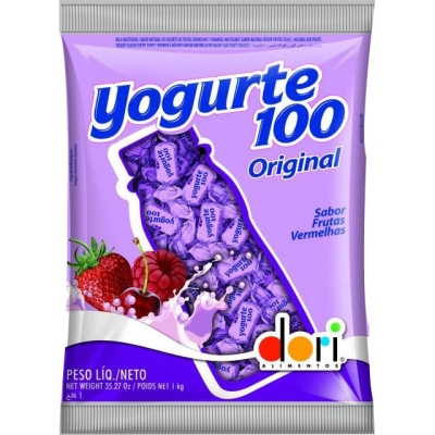 BALA MASTIGAVEL YOGURTE FRUTAS VERM. 600GR - DORI