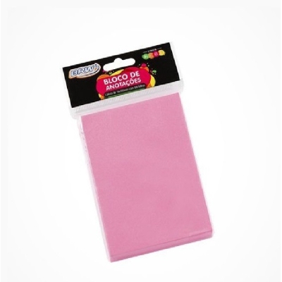 BLOCO ADESIVO LEMBRETE 76X102 ROSA NEON 100F BA7503 - BRW