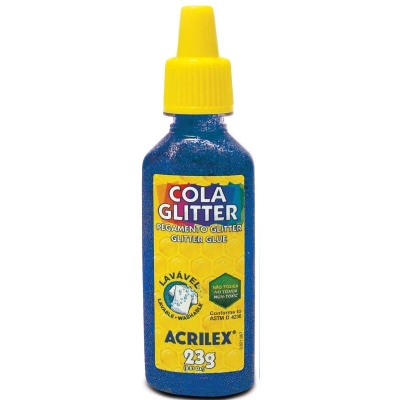 COLA GLITTER 23G AZUL 02900 204 - ACRILEX