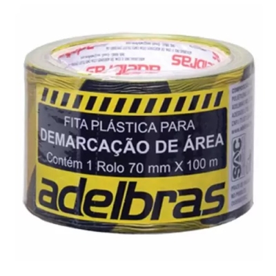 FITA DEMARCACAO DE AREA 70X100 ZEBRADA - ADELBRAS