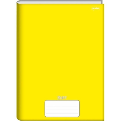 CADERNO BROCHURAO UNIVERSITARIO CAPA DURA 48F AMARELO STIFF 00057 - JANDAIA