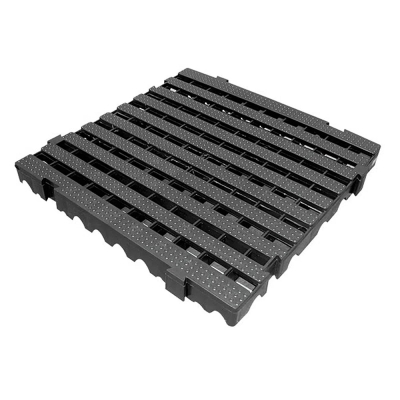 ESTRADO PALETE PLASTICO PISO PRETO 50X50X3