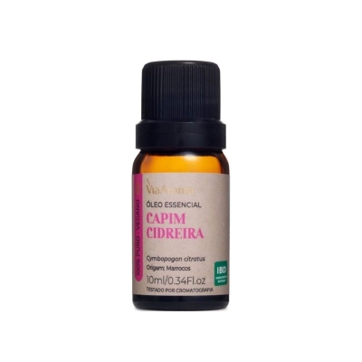 OLEO ESSENCIAL 10ML CAPIM CIDREIRA - VIA AROMA