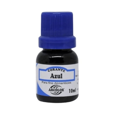 ANILINA LIQUIDA 10ML CORANTE ALIMENTICIO AZUL - ARCOLOR