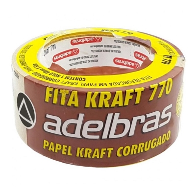 FITA CREPE 48X50 KRAFT 770 CORRUGADA - ADELBRAS