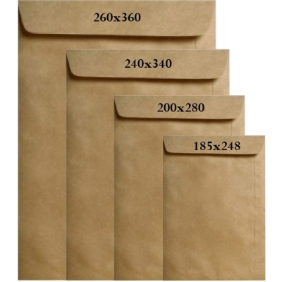 ENVELOPE SACO KRAFT NATURAL 200X280 80G - SKN028