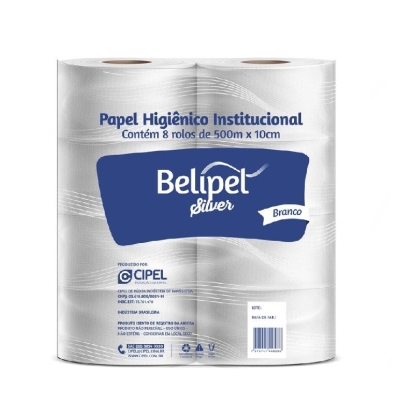 PAPEL HIGIENICO 300M BRII SILVER C/8 ROLOS - BELIPEL