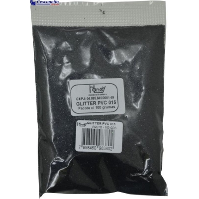 GLITTER 100G PRETO - HONEY