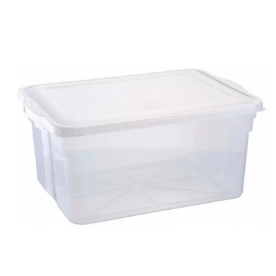 CAIXA ORGANIZADORA 35L PLASTICO CONTAINER PRETO 25166 - ARQPLAST