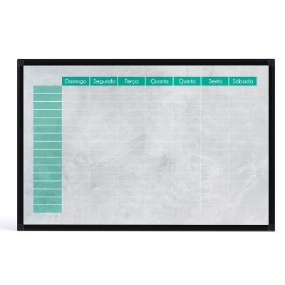 QUADRO PLANNER COLORIDO 90X60CM PRETO 8458 - STALO