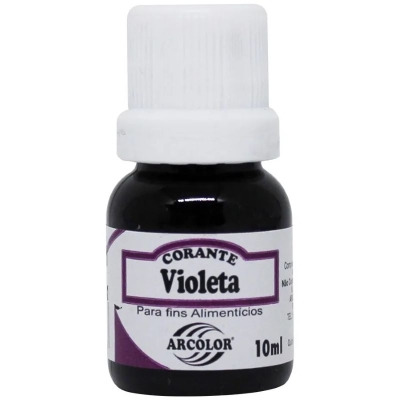 ANILINA LIQUIDA 10ML CORANTE ALIMENTICIO VIOLETA - ARCOLOR