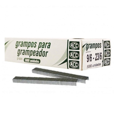 GRAMPO P/ GRAMPEADOR 9/6 23/6 CX/1000 GALVANIZADO - ACC