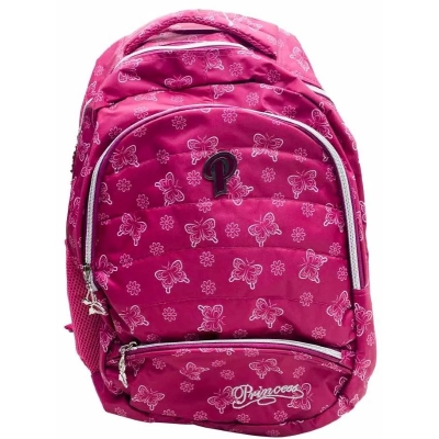 MOCHILA JUVENIL/NOTEBOOK PINK+FLORES MJ48715PS-PK - PRINCESS