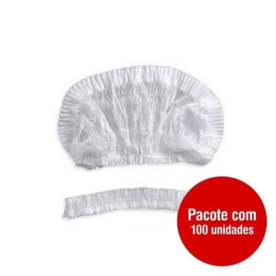 TOUCA DESCARTAVEL SANFONADA N18 BRANCA PCT/100 - BOMPACK