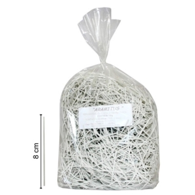 ARAME PLASTIFICADO BRANCO 8CM C/1KG