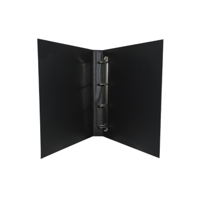 FICHARIO UNIVERSARIO PRETO 4 ARGOLAS GRANDE CAPA PVC CRISTAL 7,5X25X33CM 7067PR - DAC